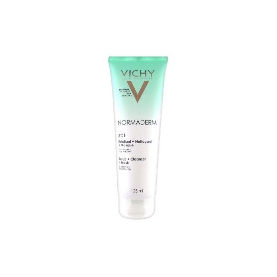 Vichy Normaderm 3en1 Exfoliant + Nettoyant + Masque 125Ml