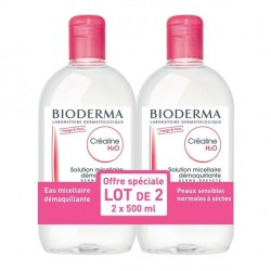 Bioderma créaline H2O sans parfum lot de 2 x 500ml