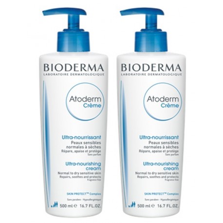 Bioderma Atoderm crème nourrissante peaux sèches duo 500ML