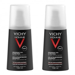 Vichy homme déodorant ultra frais vaporisateur 100ml x2
