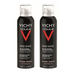 Vichy homme gel de rasage anti-irritations 150ml x2