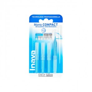 Inava Mono Compact 4 Brossettes Interdentaires Bleu Taille 0,8mm
