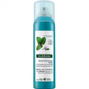Klorane shampooing sec détox à la menthe aquatique bio 150ml