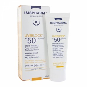 Isispharma uveblock crème minérale invisible spf50+ 40ml