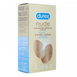 Durex Préservatif Nude XL Boite de 8