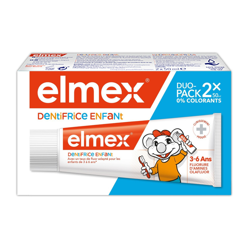 Elmex Dentifrice Bébé et jeune enfant , protège les dents de lait,  anti-caries, 0 colorants - Dès le premier brossage - 0-6 Ans, 75ml :  : Hygiène et Santé