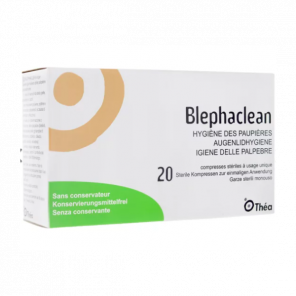 Thea blephaclean hygiène et soins des paupières 20 compresses