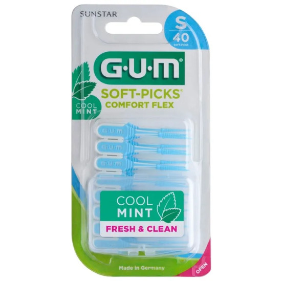 Gum Brossettes Interdentaires Soft Picks Comfort Flex Mint Small 669 Lot de 40