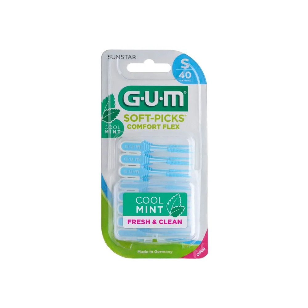 Gum Brossettes Interdentaires Soft Picks Comfort Flex Mint Small 669 Lot de 40