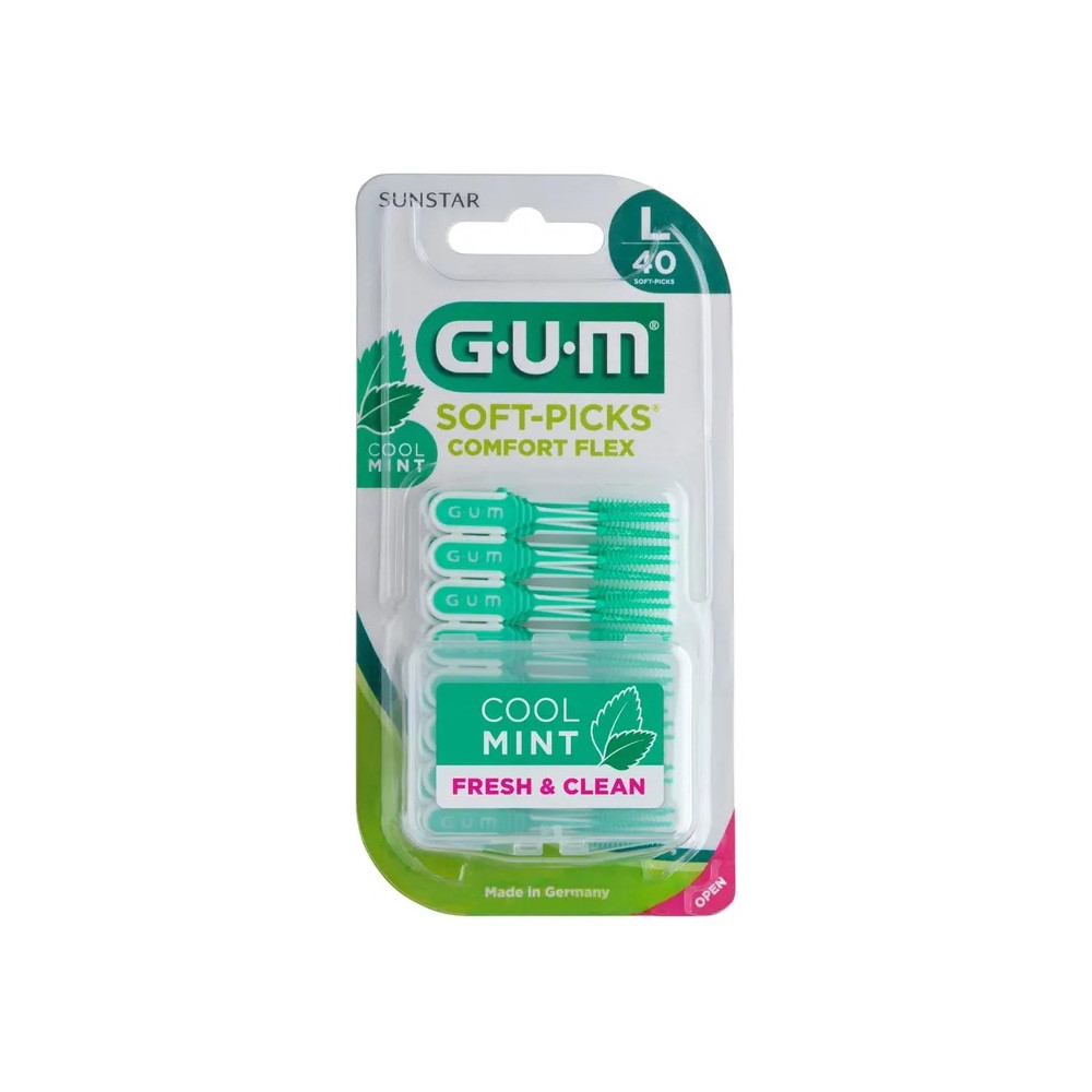 Gum Brossettes Interdentaires Soft Picks Comfort Flex Mint Large 671 Lot de 40