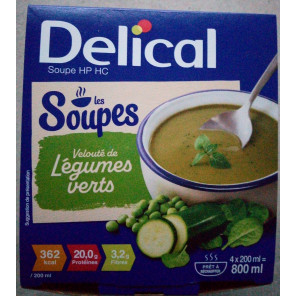 Délical Soupes Velouté de Légumes Verts 4x200Ml