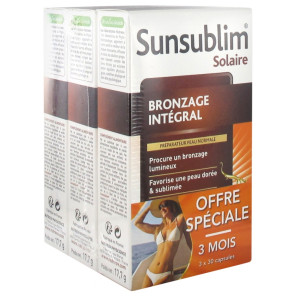 Nutréov sunsublim bronzage intégral hydratant trio 30 capsules