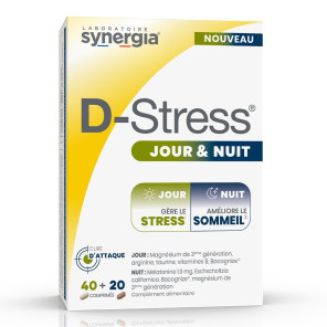 Synergia D-Stress Jour et Nuit 60 Comprimés