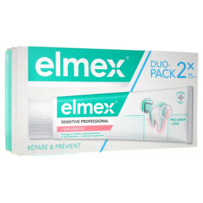 Elmex Dentifrice Sensitive Professional Soin Gencives 2x75Ml