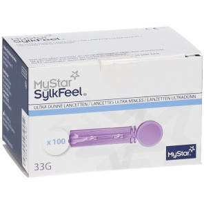 Mystar Sylkfeel Lancettes Ultra Minces 33G Boite de 100