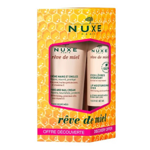Nuxe Kit Découverte Rêve de Miel Crème Mains et Ongles 30ml + Stick Lèvres Hydratant