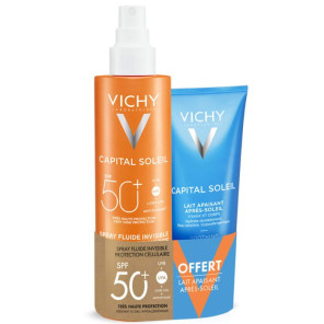 Vichy Solaires Spray SPF50 200Ml et Après Soleil 100Ml Offert