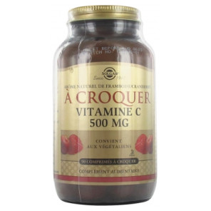 Solgar vitamine C 500mg à croquer saveur framboise 90 comprimés