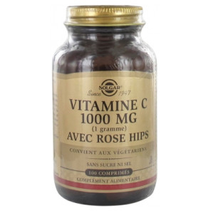 Solgar Vitamine C 1000 mg avec Rose Hips 100 Comprimés
