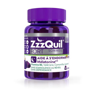 ZzzQuil Fort Sommeil 30 Gommes Arome Fruits des Bois