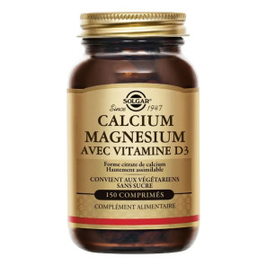 Solgar calcium magnesium vitamine D 150 comprimés